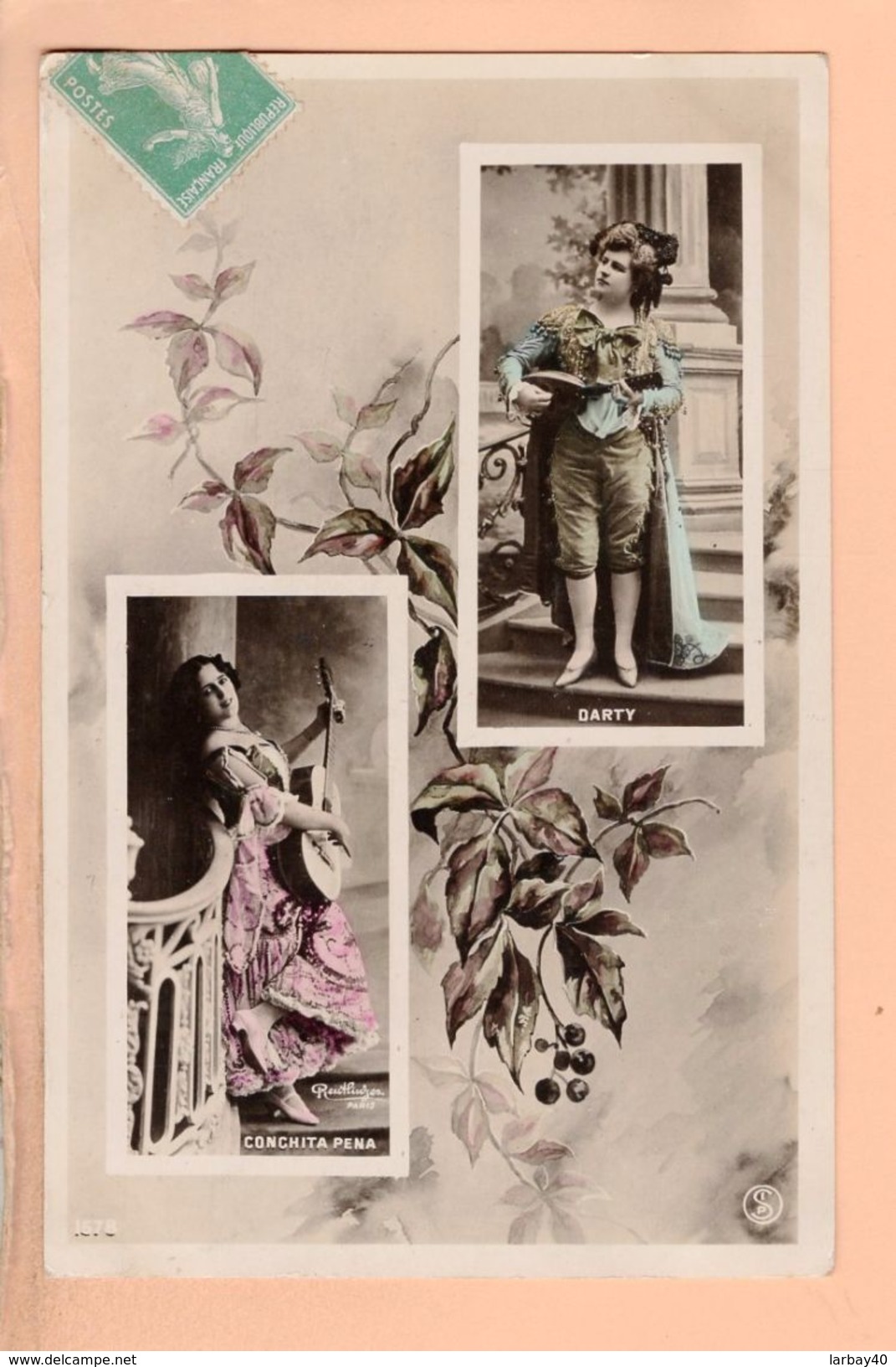 Cpa Cartes Postales Ancienne - Artiste Femmes - Reutlinger Paris - Darty Conchita Pena - Artistes