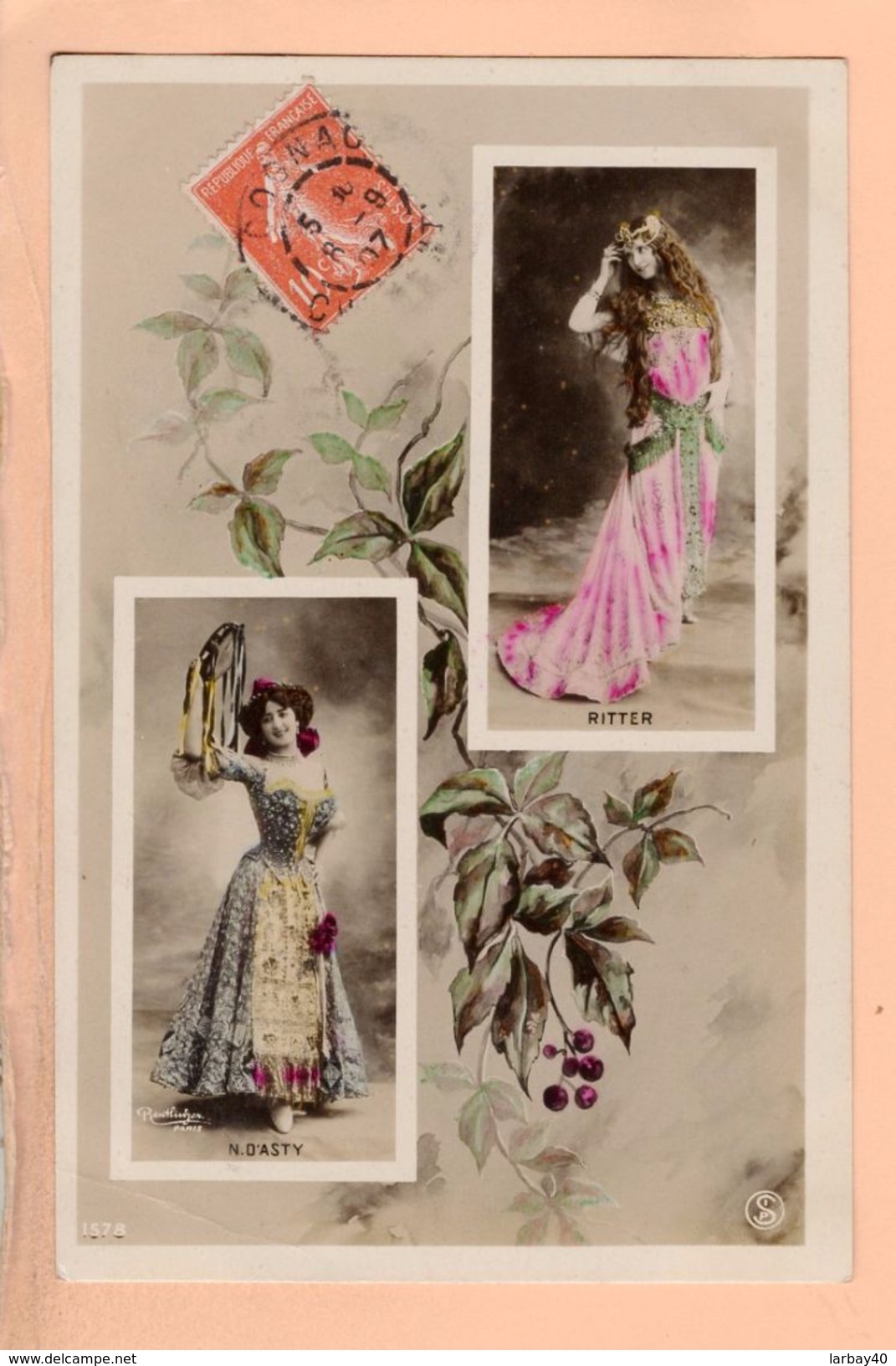 Cpa Cartes Postales Ancienne - Artiste Femmes - Reutlinger Paris - Ritter N D Asty - Artistes