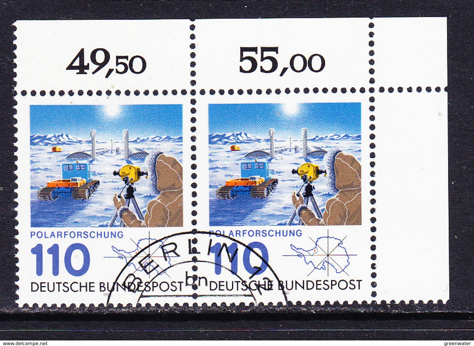 Germany 1981 Antarctica 1v  Pair, Used (corner)  (ANT108) - Andere & Zonder Classificatie