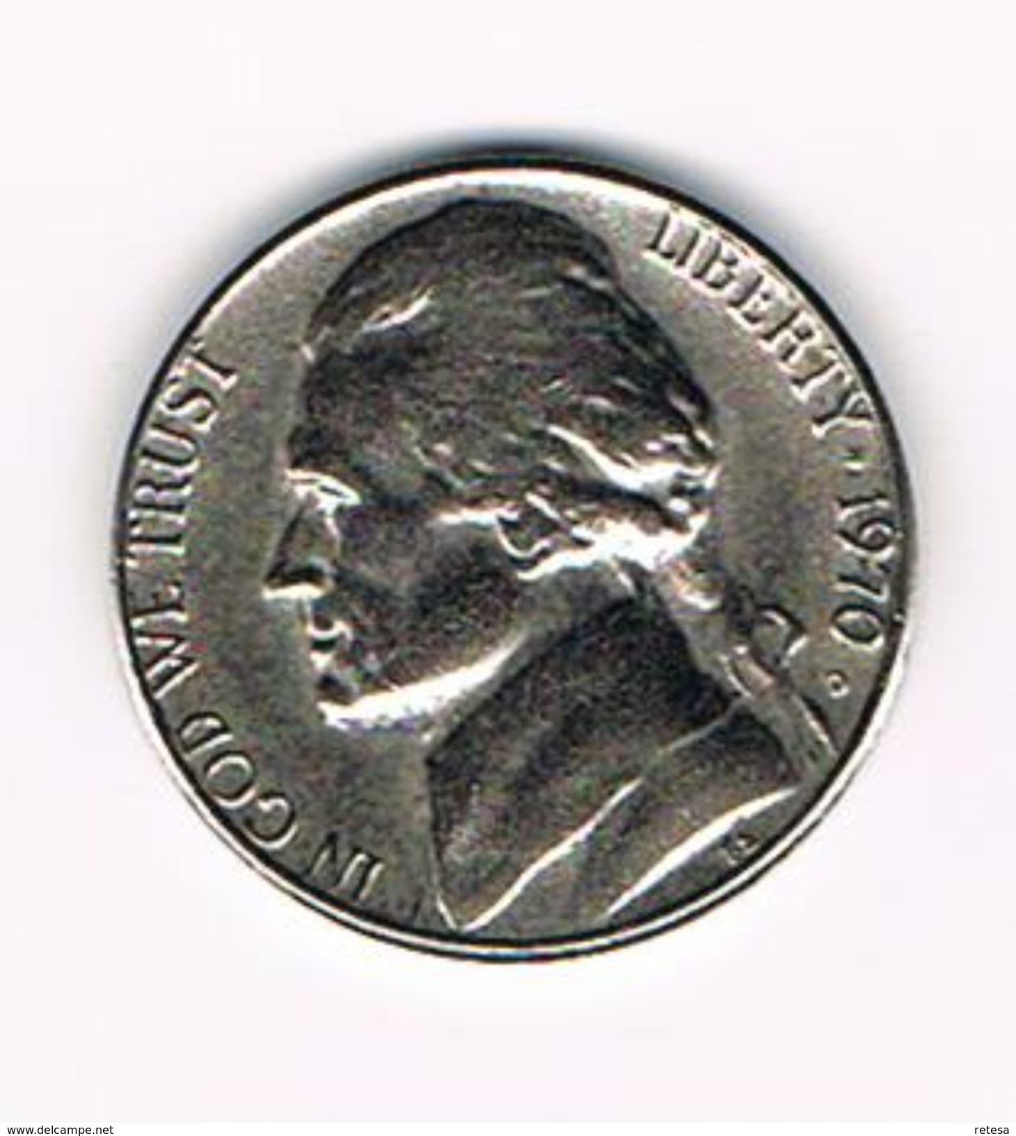 ) U.S.A.  5 CENTS  JEFFERSON  1970 D - 1938-…: Jefferson