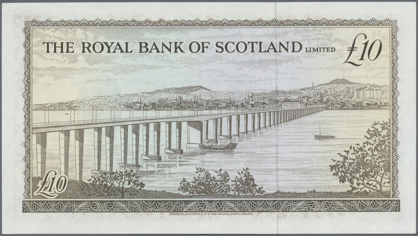 02872 Scotland / Schottland: The Royal Bank Of Scotland 10 Pounds 1969 P. 331, Light Center Bend And Handling In Paper, - Autres & Non Classés