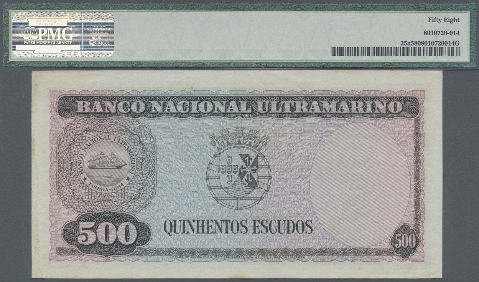 03104 Timor: Banco Nacional Ultramarino 500 Escudos 1959, P.25a, Some Small Folds And Tiny Spots At Upper Right Corner, - Timor