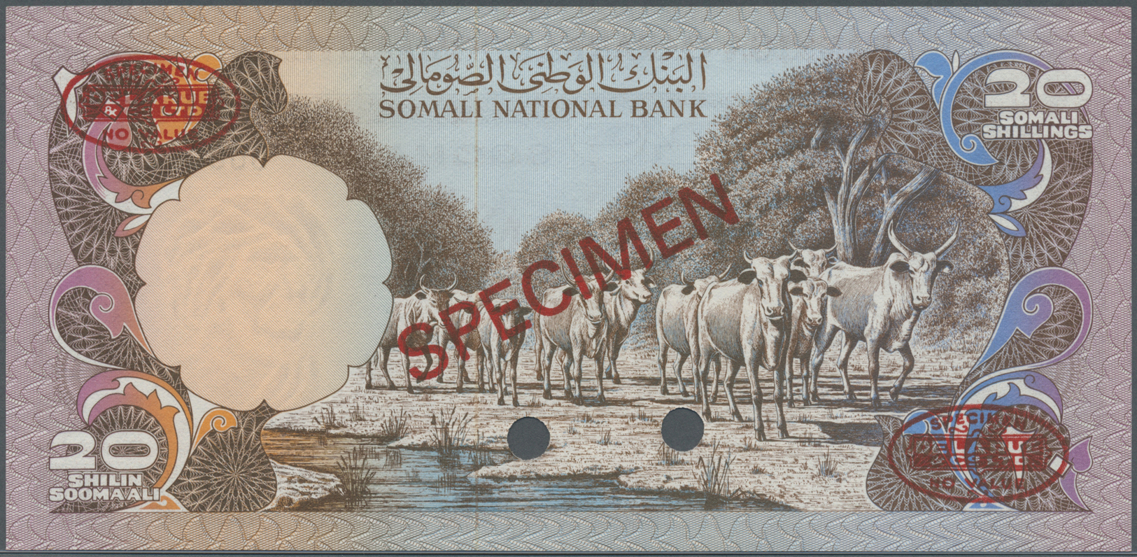 02929 Somalia: 20 Shillings 1995 Specimen P. 19s In Condition: AUNC. - Somalie