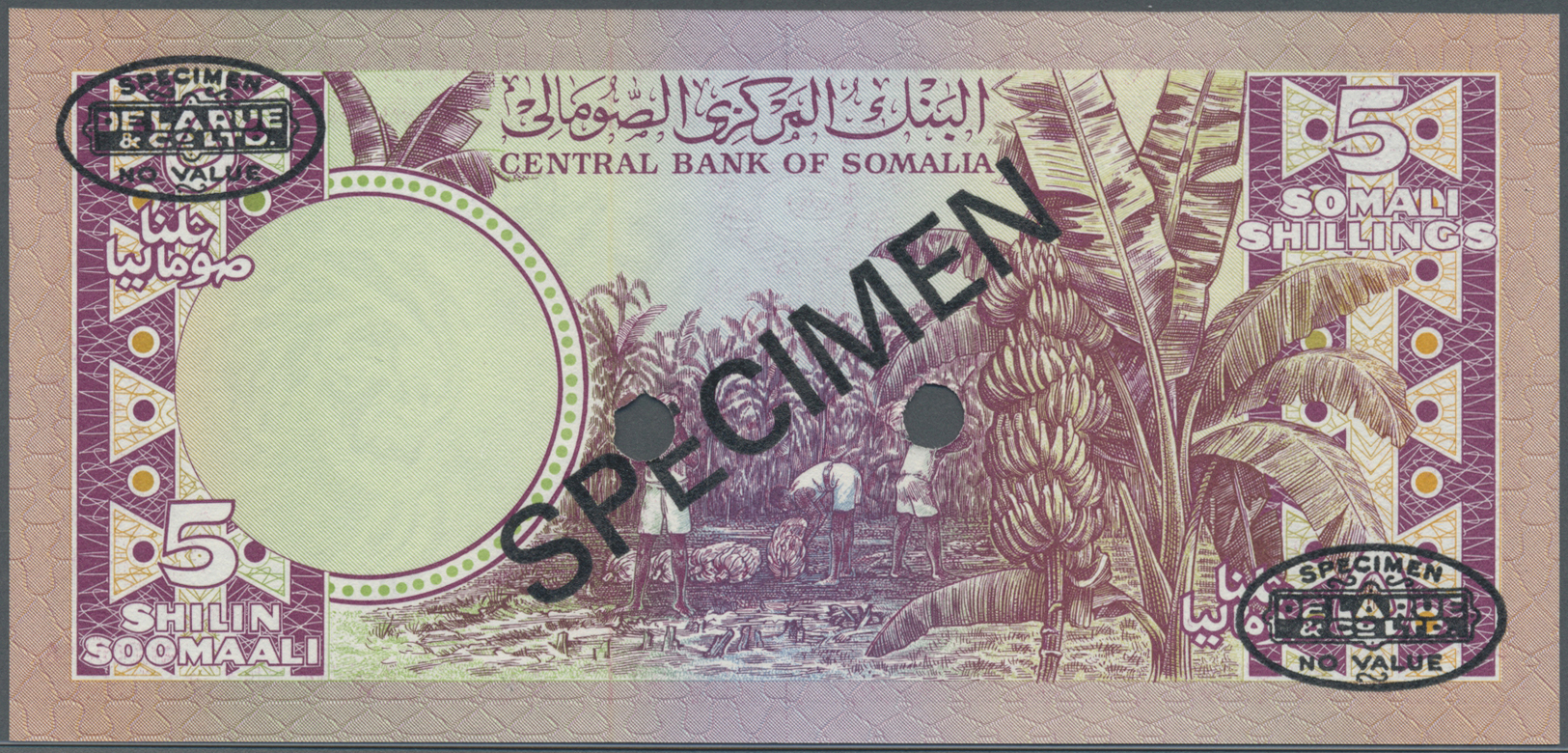 02931 Somalia: 5 Shillings 1978 Specimen P. 21s In Condition: UNC. - Somalie