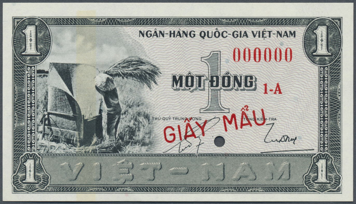 02964 South Vietnam / Süd Vietnam: 1 Dong ND Specimen P. 11s, In Condition: AUNC. - Viêt-Nam