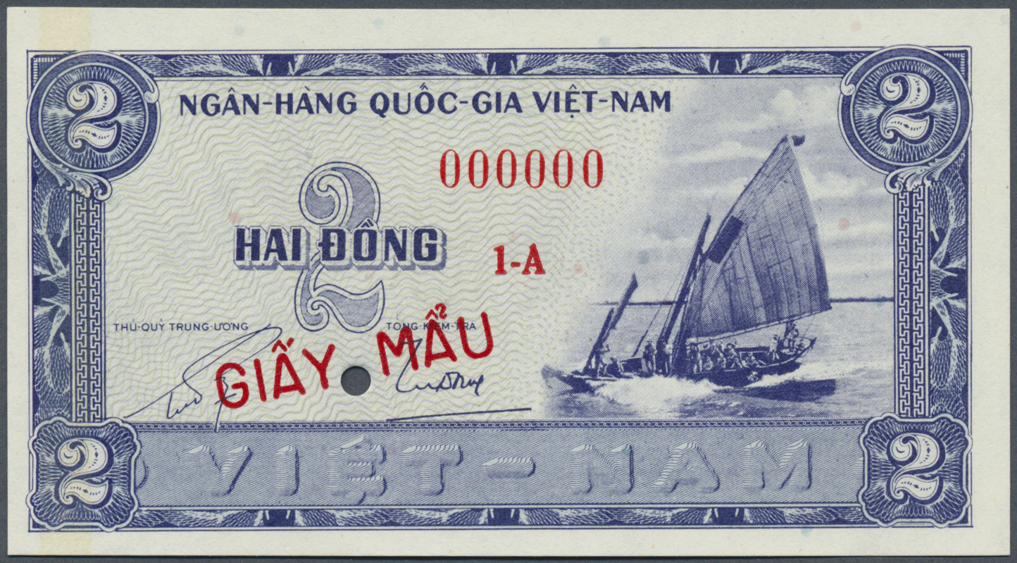 02965 South Vietnam / Süd Vietnam: 2 Dong ND Specimen P. 12s, In Condition: AUNC. - Viêt-Nam