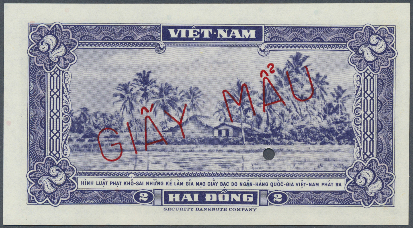 02965 South Vietnam / Süd Vietnam: 2 Dong ND Specimen P. 12s, In Condition: AUNC. - Viêt-Nam