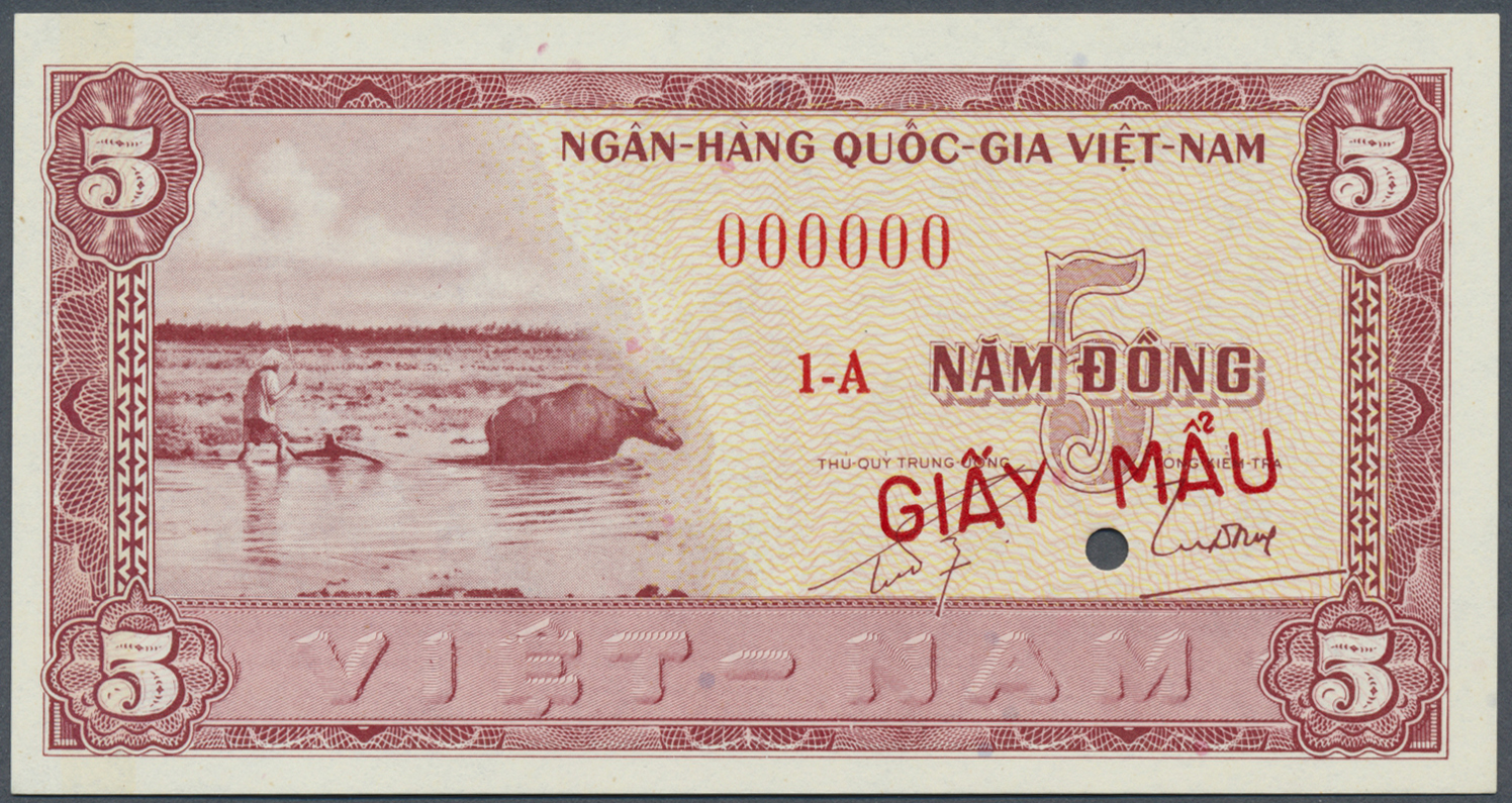 02966 South Vietnam / Süd Vietnam: 5 Dong ND Specimen P. 13s, In Condition: UNC. - Viêt-Nam