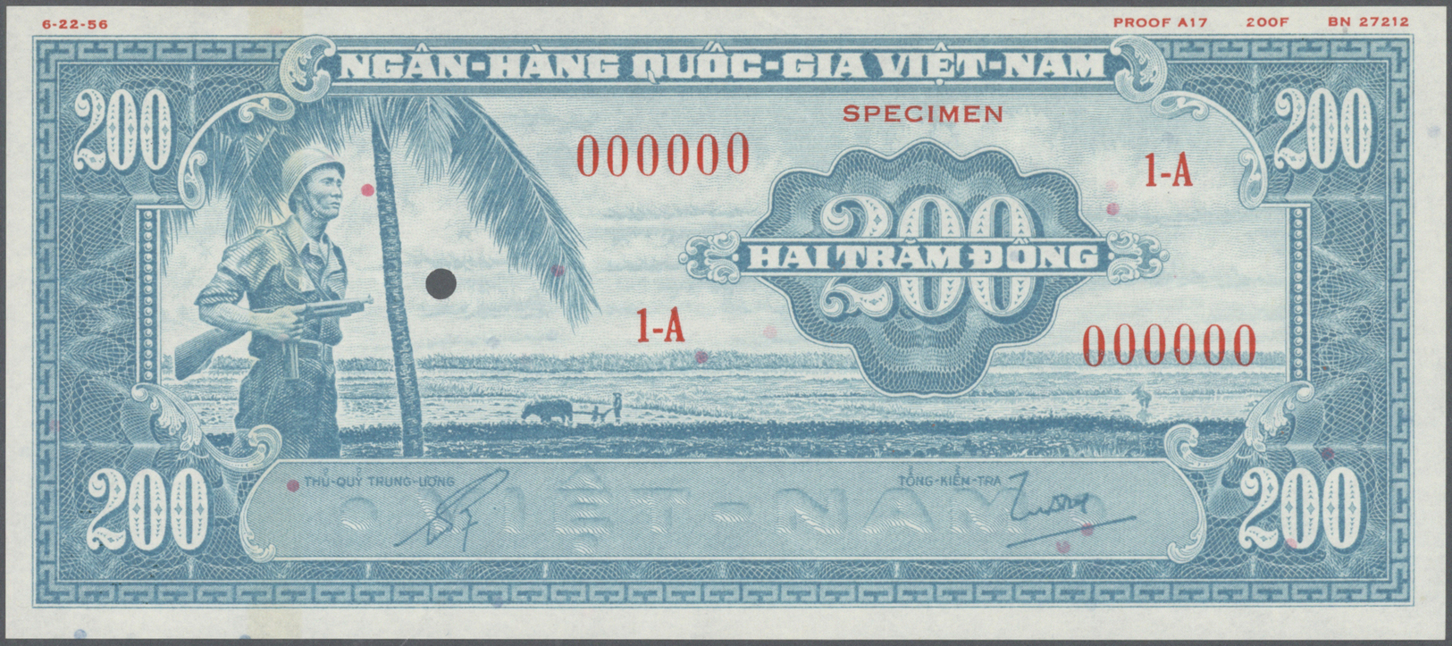 02967 South Vietnam / Süd Vietnam: large set of 11 separately printed front and back side proofs (total 22 proofs font &