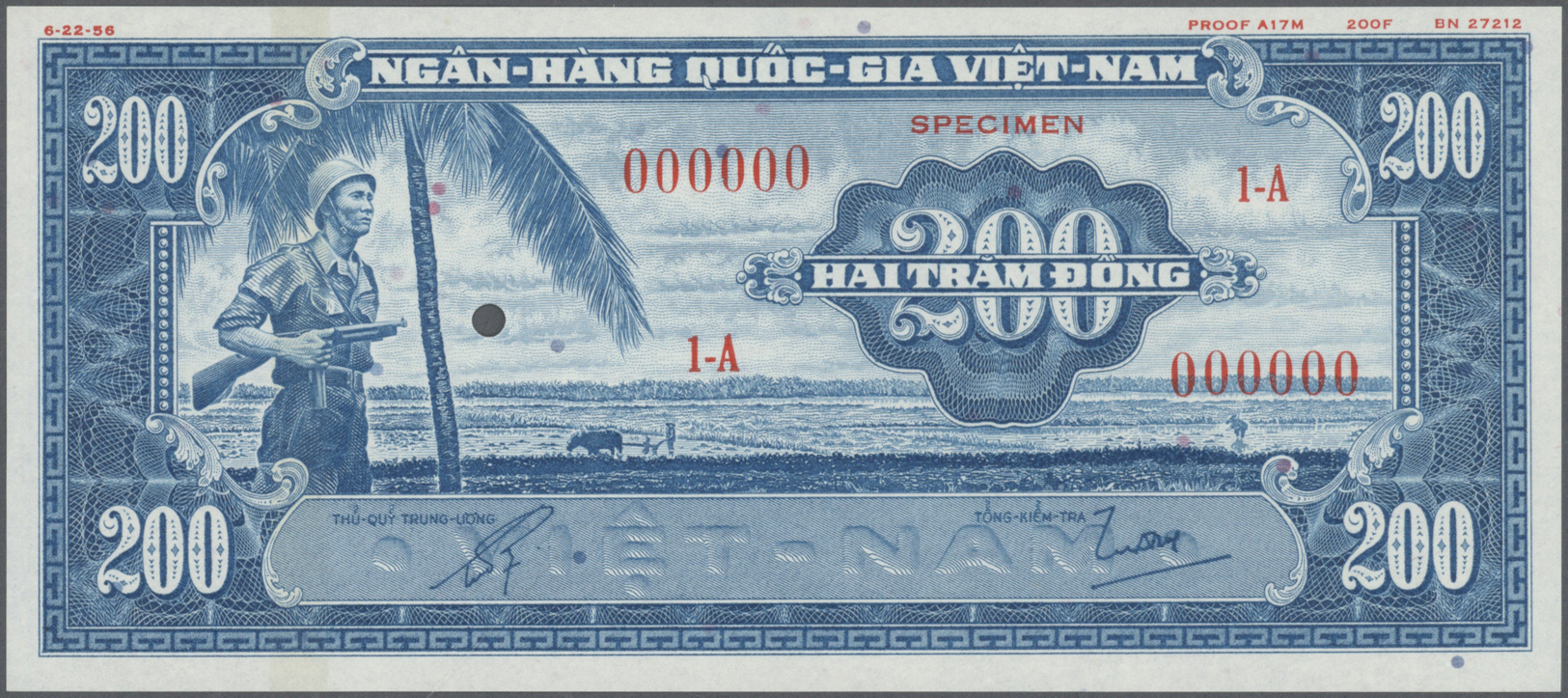 02967 South Vietnam / Süd Vietnam: large set of 11 separately printed front and back side proofs (total 22 proofs font &