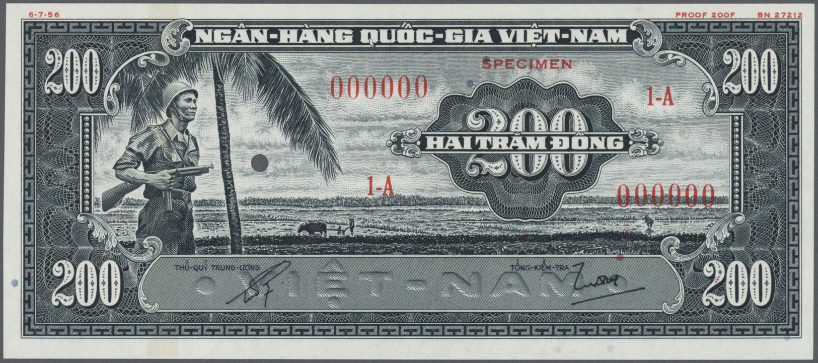 02967 South Vietnam / Süd Vietnam: large set of 11 separately printed front and back side proofs (total 22 proofs font &