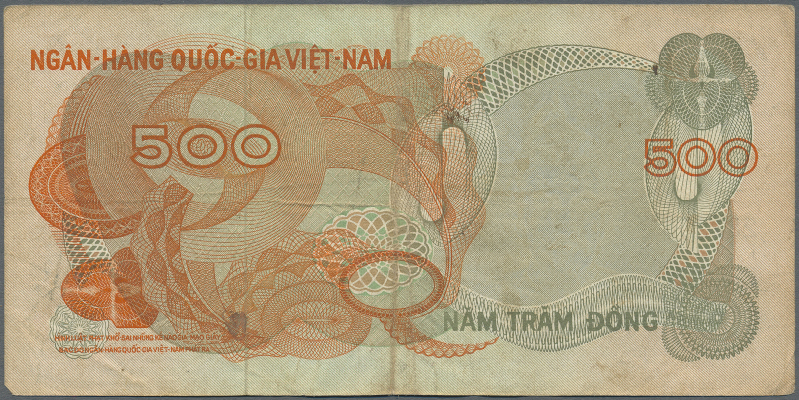 02969 South Vietnam / Süd Vietnam: Bundle Of 100 Pcs 500 Dong 1970 P. 28, All In Used Condition With Stains And Folds Fr - Viêt-Nam