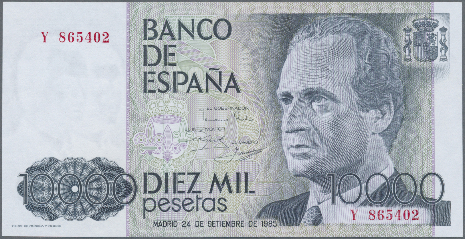 03009 Spain / Spanien: 10.000 Pesetas 1985 P. 161 In Condition: AUNC. - Autres & Non Classés