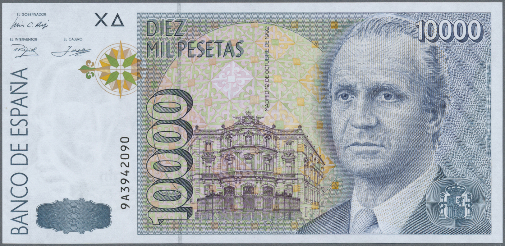 03011 Spain / Spanien: Set Of 2 Consecutive 10.000 Pesetas 1992 P. 166 In Condition: UNC & AUNC. (2 Pcs) - Autres & Non Classés