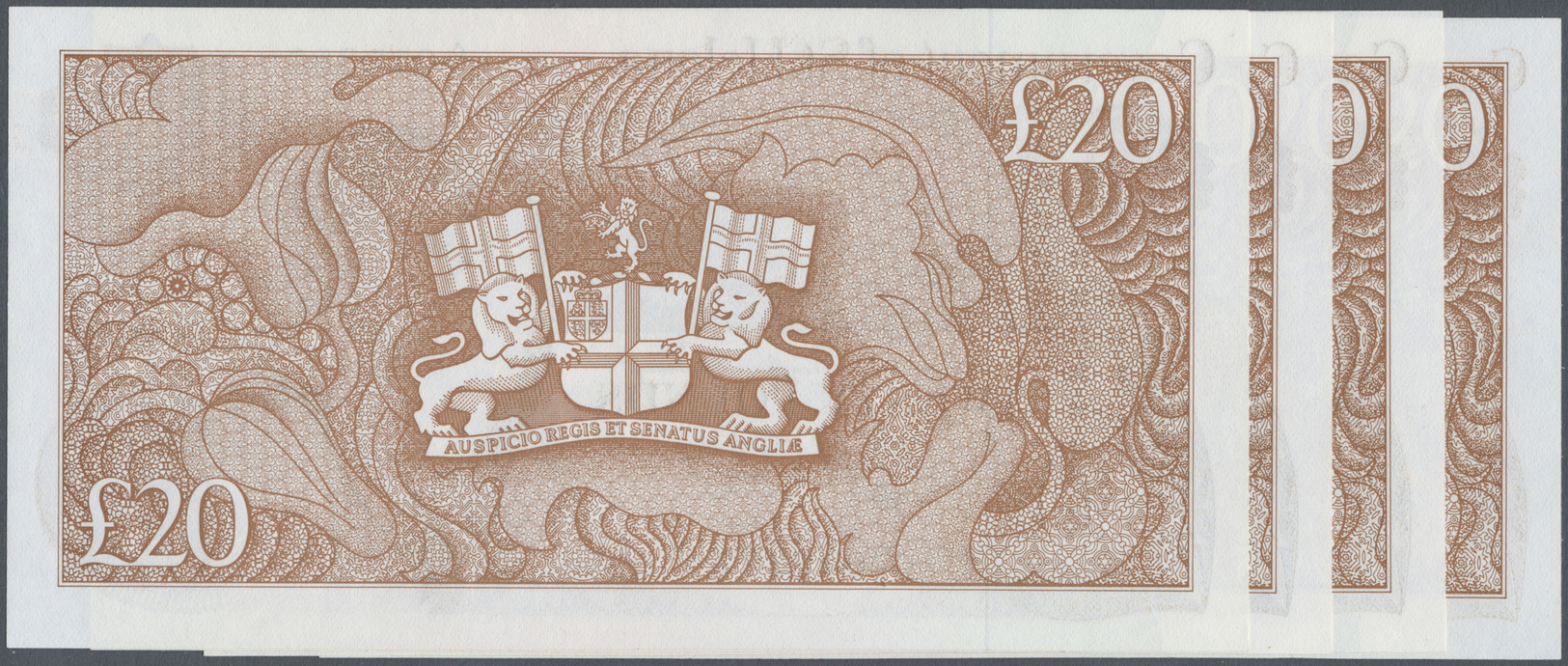 03019 St. Helena: Set Of 4 CONSECUTIVE Banknotes 20 Pounds 1981 P. 10a In Condition: UNC. (4 Pcs) - Sainte-Hélène