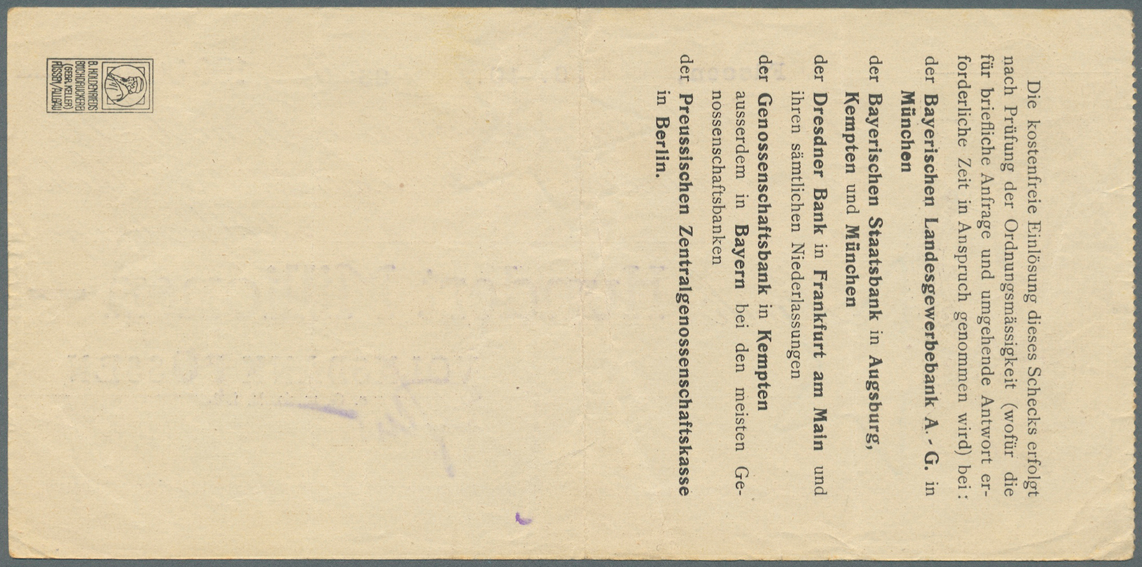 04120 Deutschland - Notgeld - Bayern: Füssen, Volksbank, 50 Mio. Mark, 24.9.1923; 100 Mio. Mark, 6.10.1923; 1 Mrd. Mark, - [11] Emissions Locales