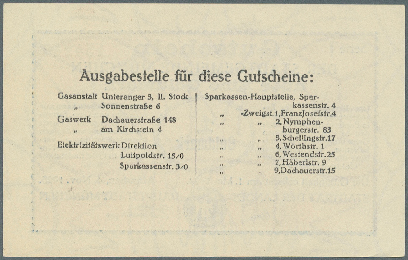 04124 Deutschland - Notgeld - Bayern: München, Stadt, 1, 2, 5 Goldmark, 4.11.1923, Erh. I, 3 Scheine - [11] Emissions Locales