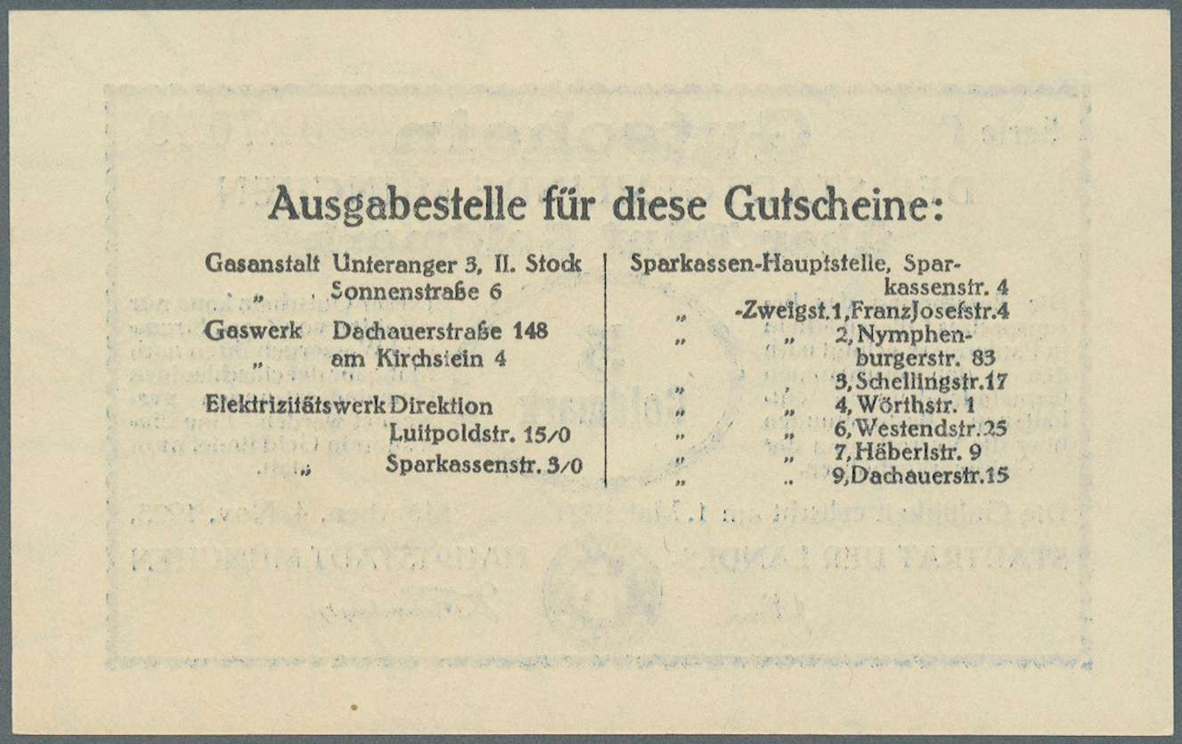 04124 Deutschland - Notgeld - Bayern: München, Stadt, 1, 2, 5 Goldmark, 4.11.1923, Erh. I, 3 Scheine - [11] Emissions Locales