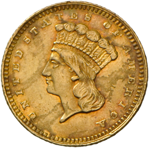 05075 Vereinigte Staaten von Amerika - Anlagegold: Lot 4 Goldmünzen; 1 Dollar 1851, 1853 (2x, davon 1 x mit Kratzer auf