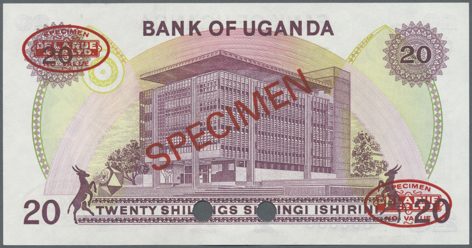 03136 Uganda: 20 Shillings 1979 P. 12as In Condition: UNC. - Ouganda