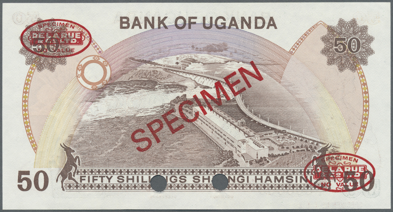 03139 Uganda: 50 Shillings 1982 Specimen P. 18as In Condition: UNC. - Ouganda