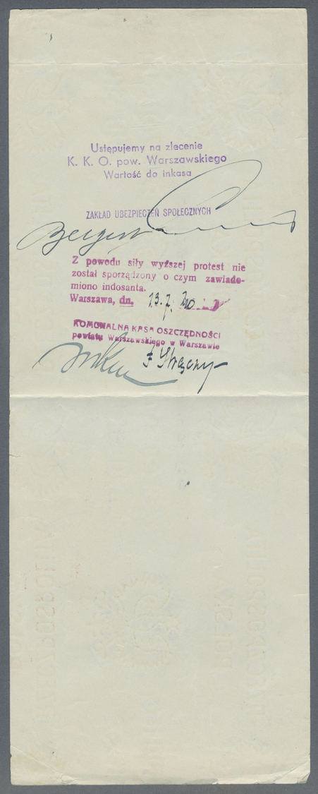 03395 Ukraina / Ukraine: Husiatyn Eastern Galicia Promissory Note 1940 As Payment For State Insurance, P.NL (R/K NL) In - Ukraine