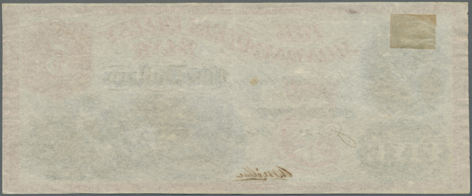 03446 United States Of America: Pennsylvania, The Monongahela Valley Bank 5 Dollars June 2nd 1861, P.NL, Soft Vertical B - Autres & Non Classés