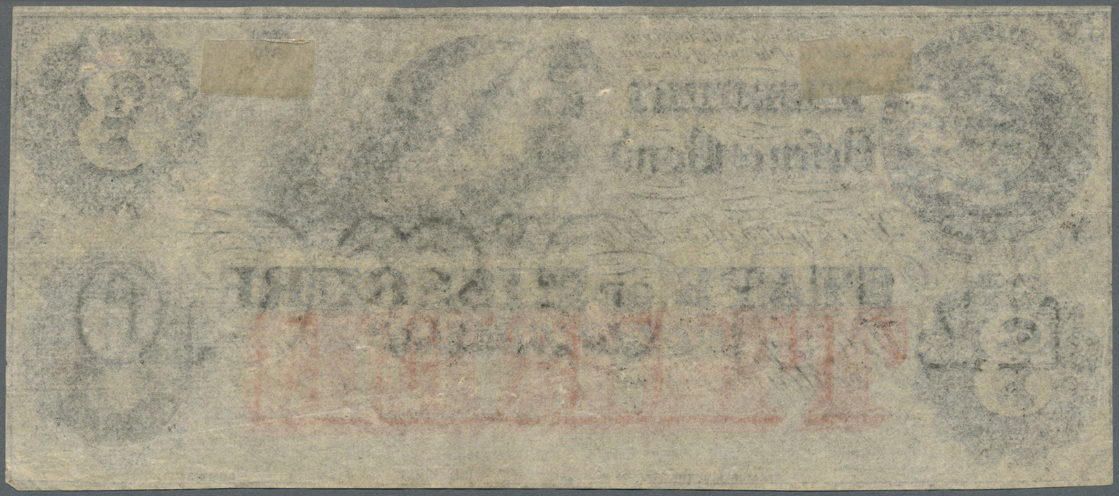 03448 United States Of America: Missouri, 3 Dollars 186x Remainder With Signature And Date, P.NL, Soft Vertical Fold At - Autres & Non Classés