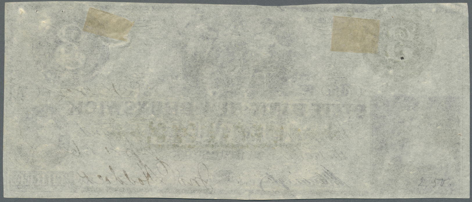 03461 United States Of America: New Jersey, The State Bank At New Brunswick 3 Dollars 1861, P.NL, Tiny Pinholes At Upper - Autres & Non Classés