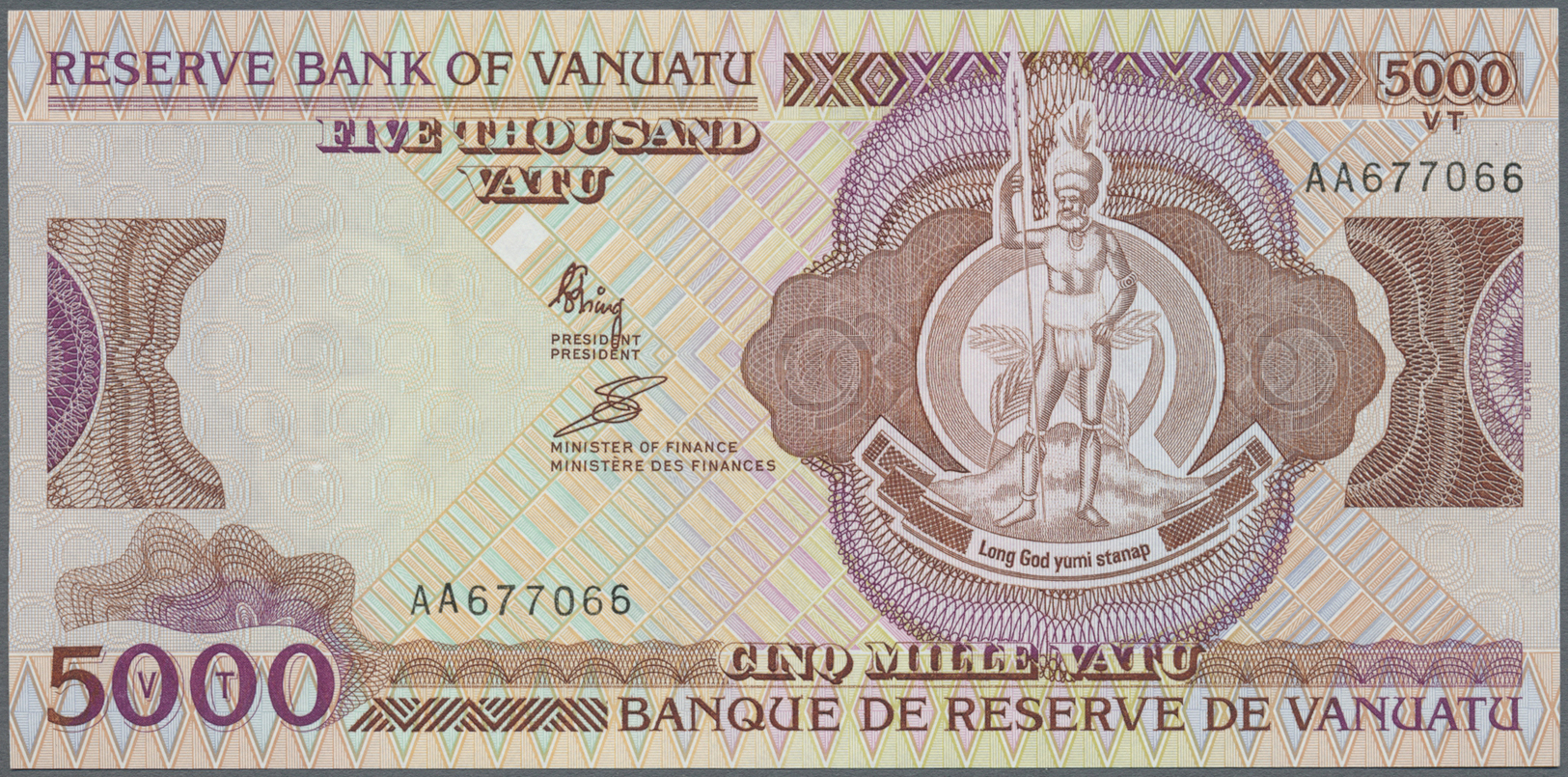 03485 Vanuatu: 5000 Vatu ND P. 4 In Condition: UNC. - Vanuatu