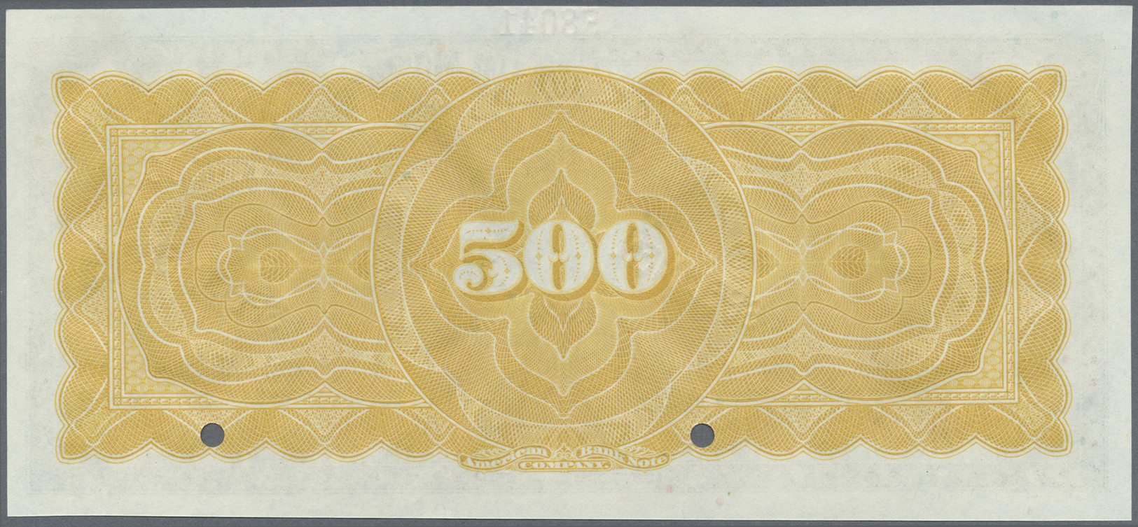 03492 Venezuela:  Banco De Maracaibo 500 Bolivares 1925/26 SPECIMEN, P.S229s, Punch Hole Cancellation At Lower Center, O - Venezuela