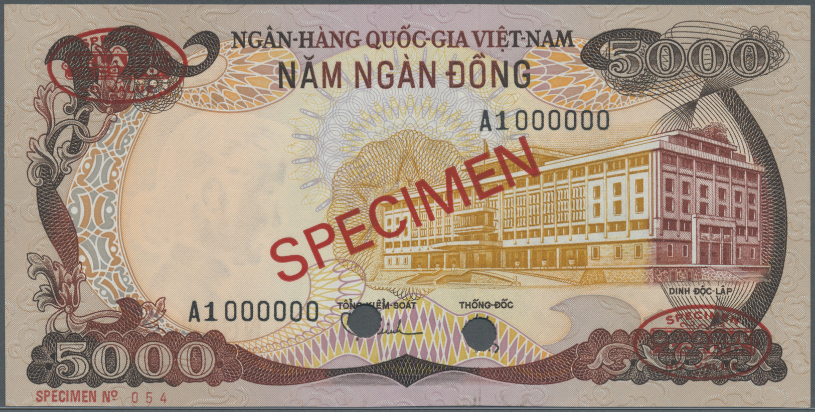 03497 Vietnam: 5000 Dong 1975 Specimen P. 35as In Condition: UNC. - Viêt-Nam