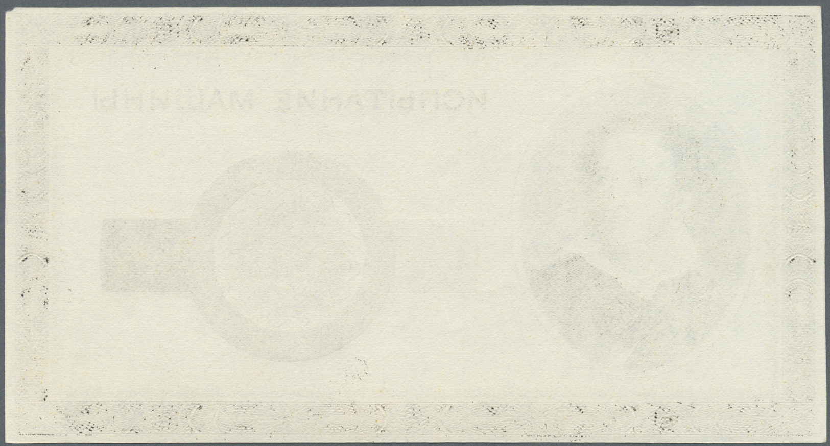 03534 Testbanknoten: Intaglio Printed Test Note Uniface On Banknote Paper, Printed By ABNC On A Giori Press, Portrait Pu - Fictifs & Spécimens