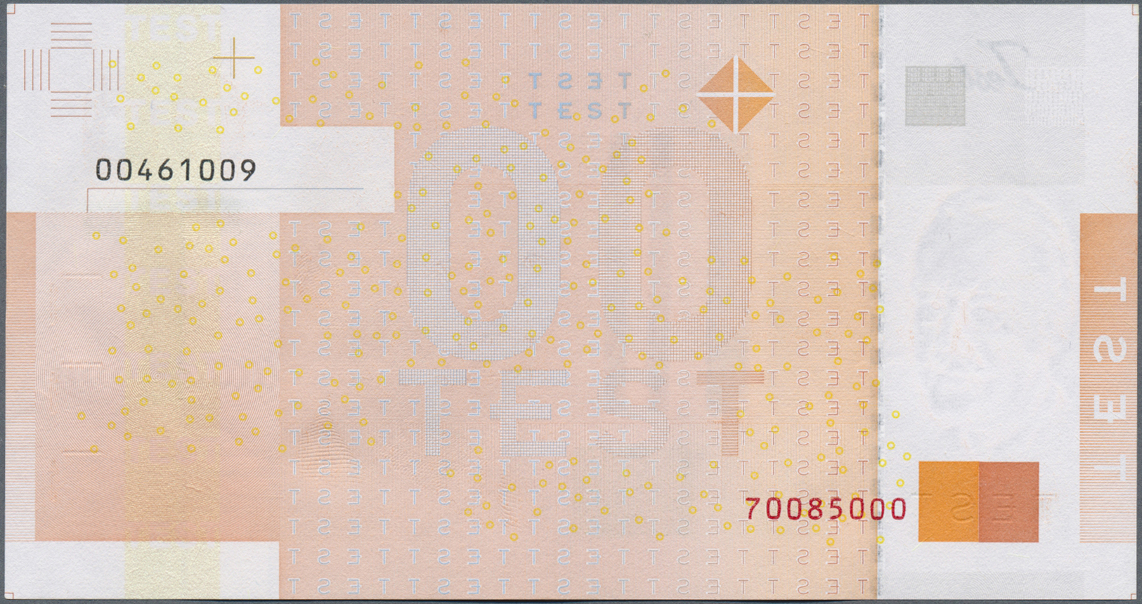03539 Testbanknoten: Euro Test Banknote Produced By The EUROPEAN CENTRAL BANK As A Trial During The Development Of The E - Fictifs & Spécimens