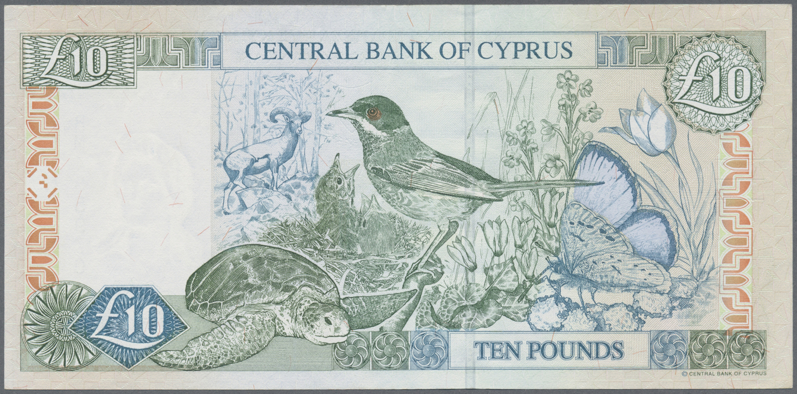 03543 Cyprus / Zypern: Set Of 4 Notes Containing 1 Pound 2004 (2x), 5 Pounds 2003 And 10 Pounds 2005, In Condition: UNC. - Chypre