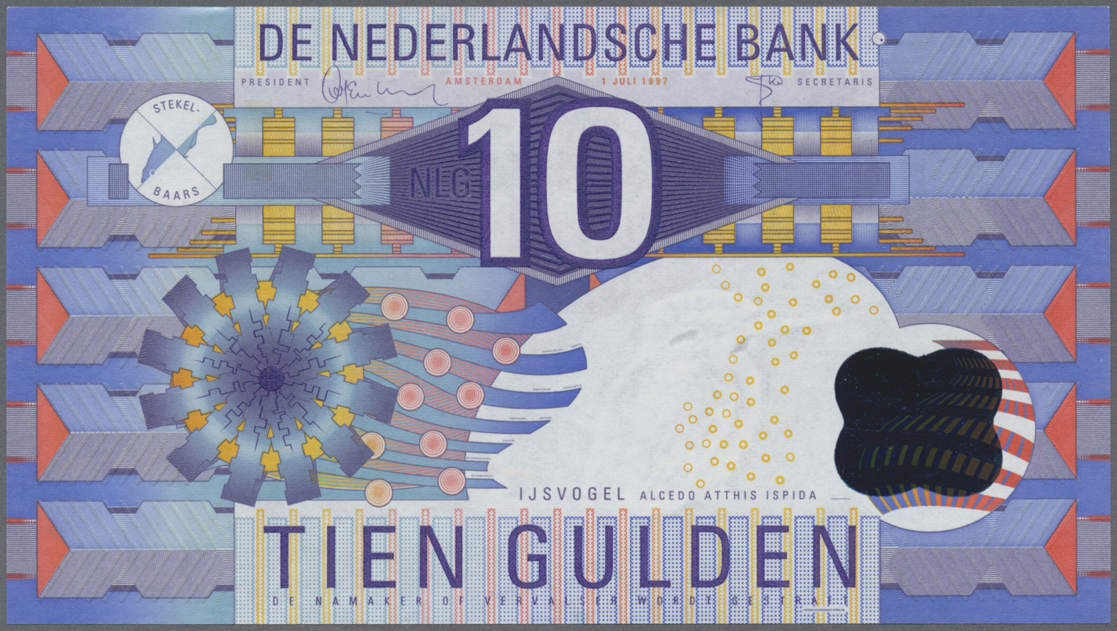 03559 Netherlands / Niederlande: Set Of 2 Notes 100 Gulden 1977 & 10 Gulden 1997 P. 97, 99, Both In Condition: UNC. (2 P - Autres & Non Classés