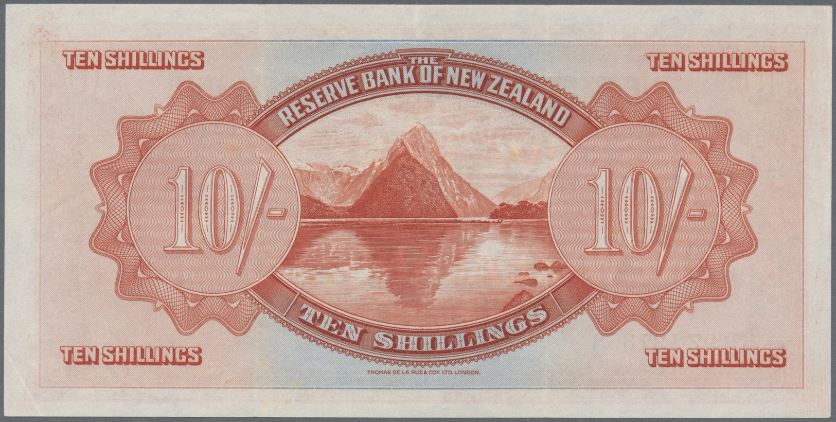 03560 New Zealand / Neuseeland: 10 Shillings 1933 P. 154 In Very Exceptional Condition, With Only A Few Light Folds In P - Nouvelle-Zélande