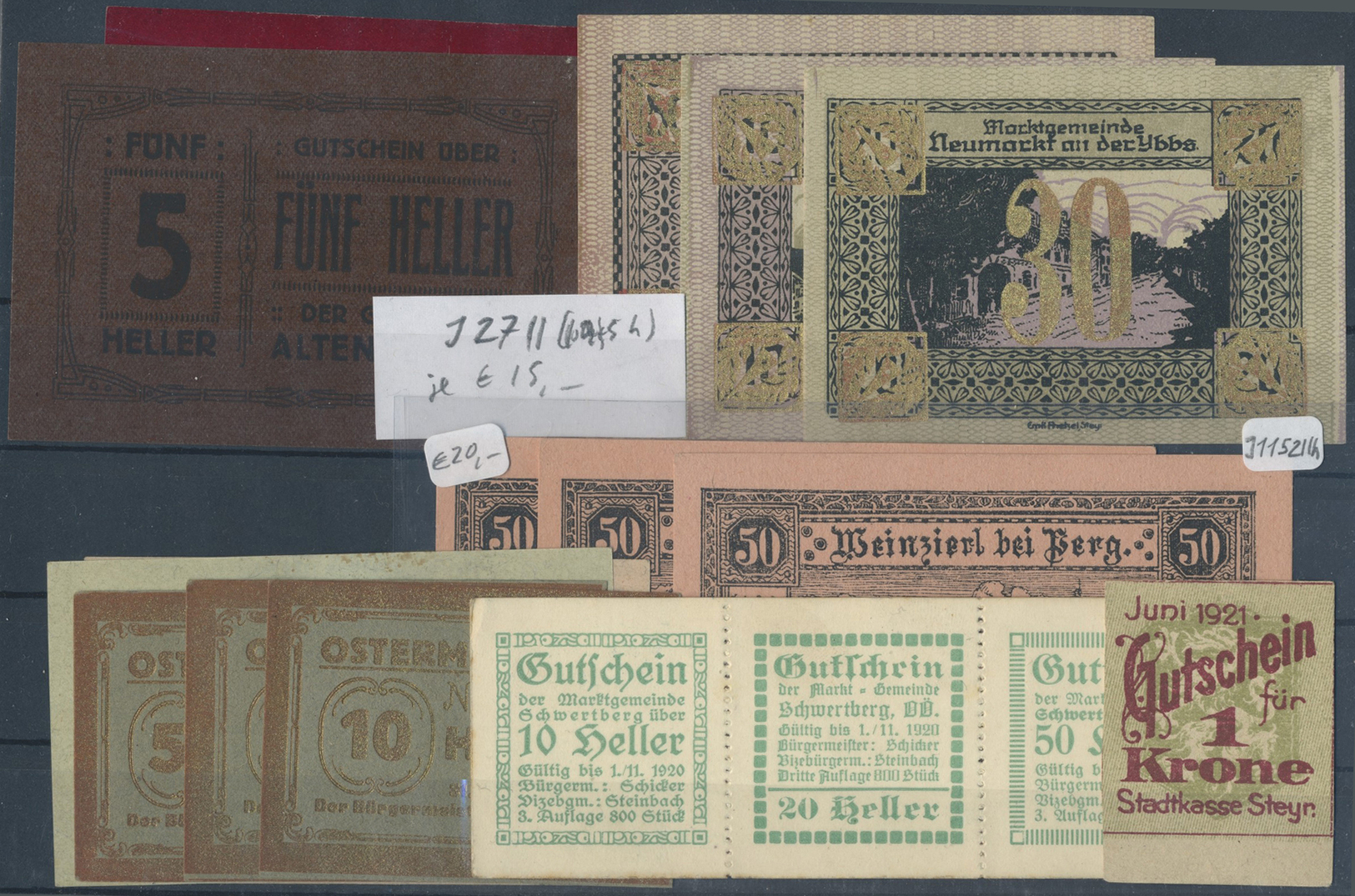 03606 Austria / Österreich: Collection With About 1030 Pcs. Notgeld Austria, 139 Of Them In 45 Special Editions For Exam - Autriche