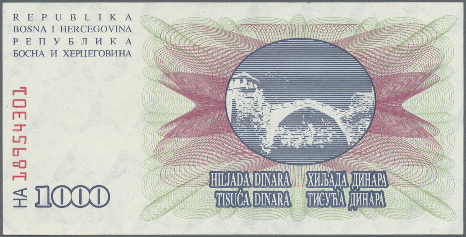 03622 Bosnia & Herzegovina / Bosnien & Herzegovina: 1992/1993 (ca.), Ex Pick 1-150, Quantity Lot With 1953 Banknotes In - Bosnie-Herzegovine