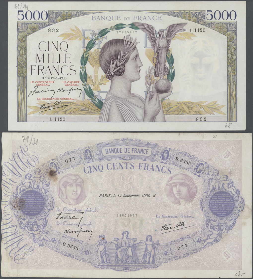 03656 France / Frankreich: Huge Set With 83 Banknotes France From About 1917 Till The Mid 1970's With A Lot Of Date Vari - Autres & Non Classés