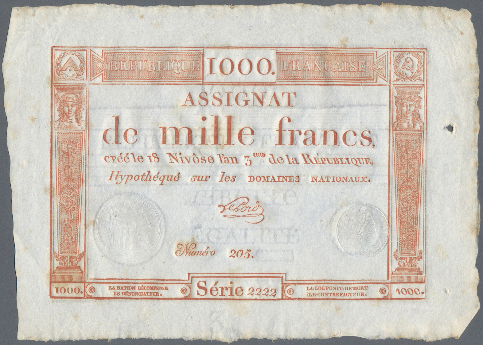 03657 France / Frankreich: Highly Rare And Seldom Offered Bundle Of 154 Consecutive Notes 1000 Francs Domaines Nationaux - Autres & Non Classés