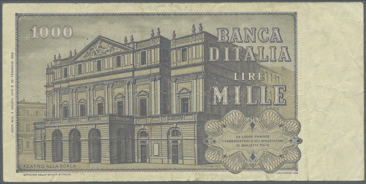 03682 Italy / Italien: Set of 12 notes, all REPLACEMENT notes, containing 1000 Lire 1948 letter "W" P. 88ar (VG), 100 Li