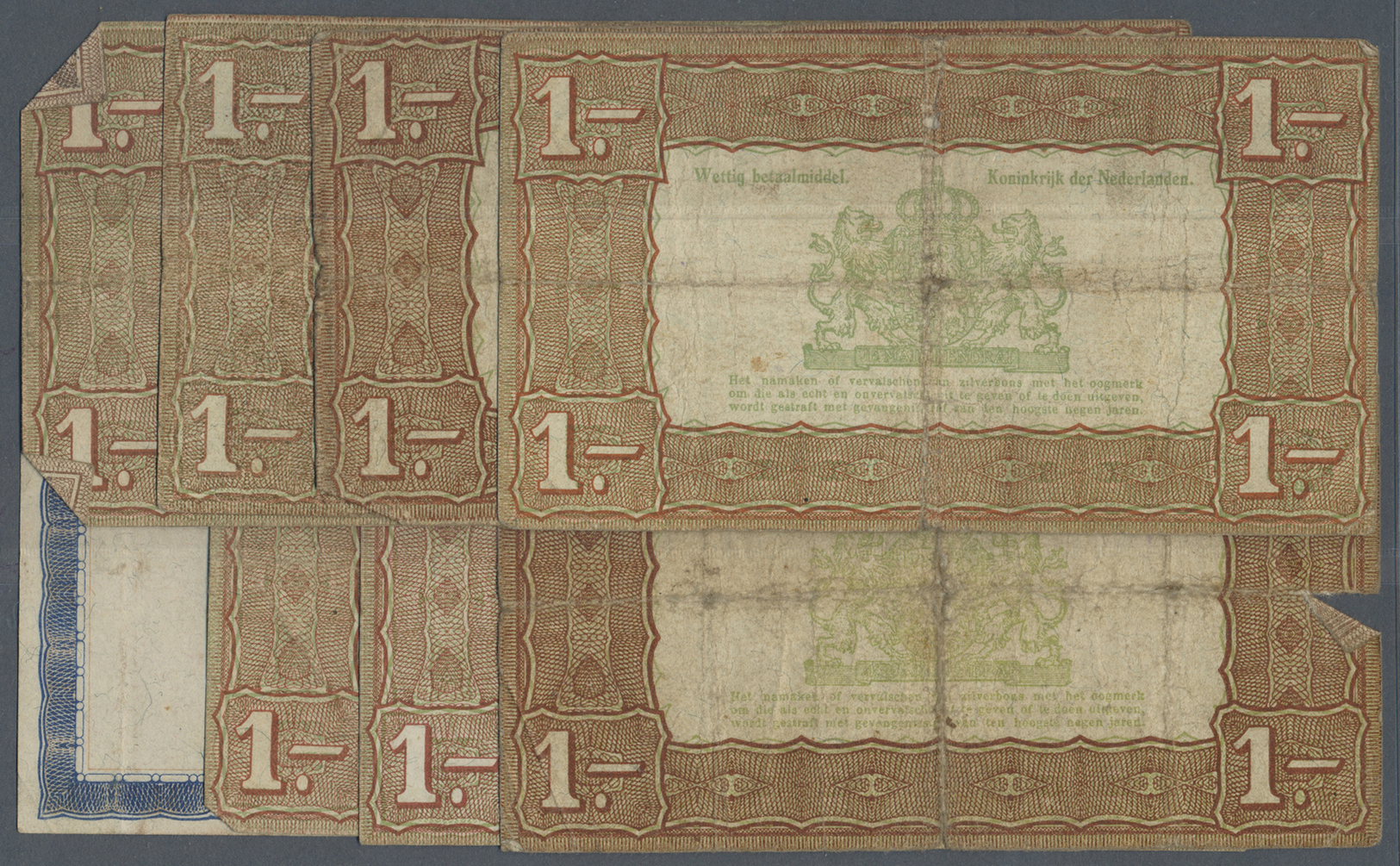 03701 Netherlands / Niederlande: Set With 24 Banknotes Containing 2,5 Gulden Zilverbon 1918, 20 X 1 Gulden Zilverbon 193 - Autres & Non Classés