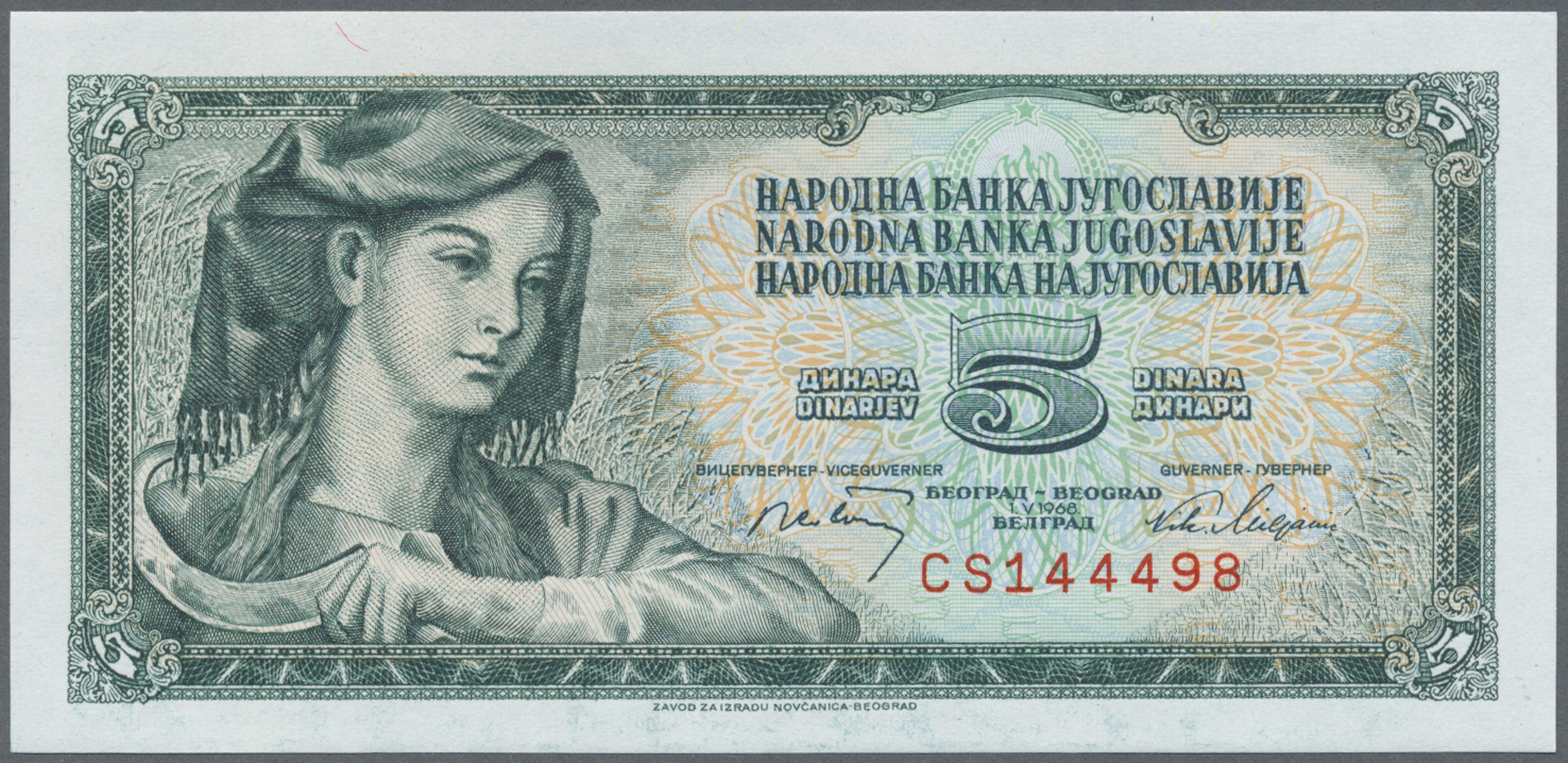 03761 Yugoslavia / Jugoslavien: 1955/2001 (ca.), Ex Pick 69-153, Quantity Lot With 6244 Banknotes In Good To Mixed Quali - Yougoslavie