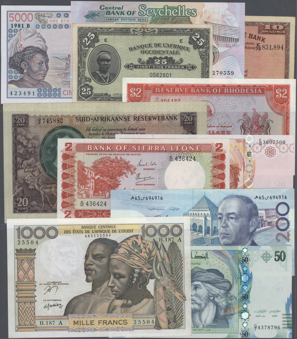 03770 Alle Welt: Large Lot Of 311 African Banknotes Containing Middle And Lower Value Banknotes, Mostly In UNC Condition - Autres & Non Classés