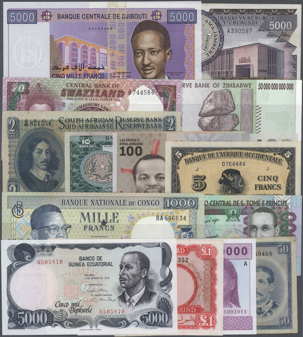 03770 Alle Welt: Large Lot Of 311 African Banknotes Containing Middle And Lower Value Banknotes, Mostly In UNC Condition - Autres & Non Classés