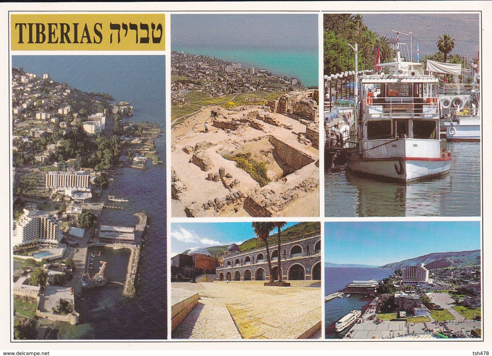 ISRAEL---TIBERIAS--multivues---voir  2 Scans - Israel