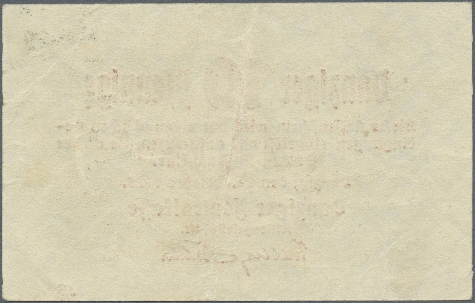 04066 Deutschland - Nebengebiete Deutsches Reich: Danzig 10 Pfennige 1923 P. 35a, Verschiedene Falten Im Papier, Keine R - Autres & Non Classés