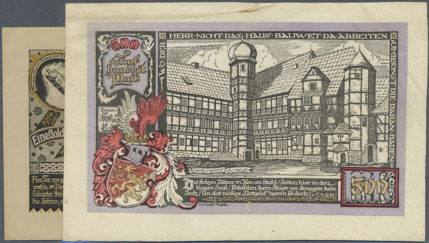 04101 Deutschland - Notgeld Besonderer Art: Osterwieck, Stadt, 2 X 20 Mark, 3 X 50 Mark, 2 X 100 Mark, Alle 1.5.1922, 50 - Autres & Non Classés