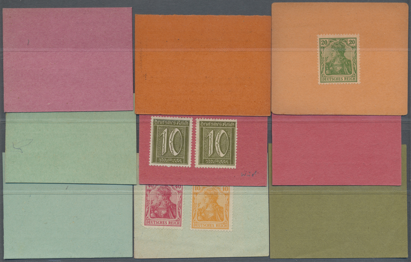04105 Deutschland - Briefmarkennotgeld: Besigheim, G. Müller'sche Buchdruckerei, "Markenkarten", O. D., 20 Pf., 2 X Oran - Autres & Non Classés